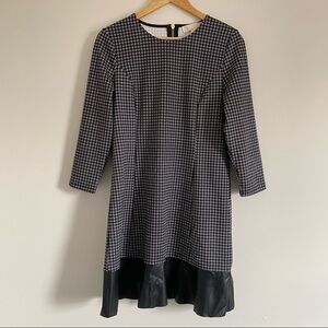 Michael by Michael Kors Faux Leather Trim Dress
